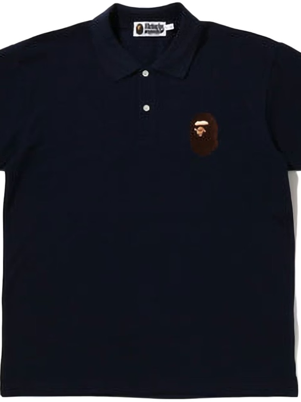 Black Polo Shirt with Ape Head Logo